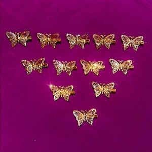 12pcs Metal Butterfly Hair Clip